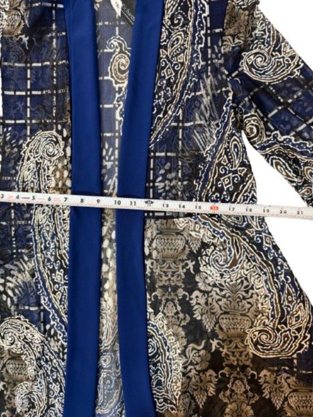 R&M Richards Paisley Open Front Jacket Size 10 NWT Elegant Layering Top - Picture 10 of 10